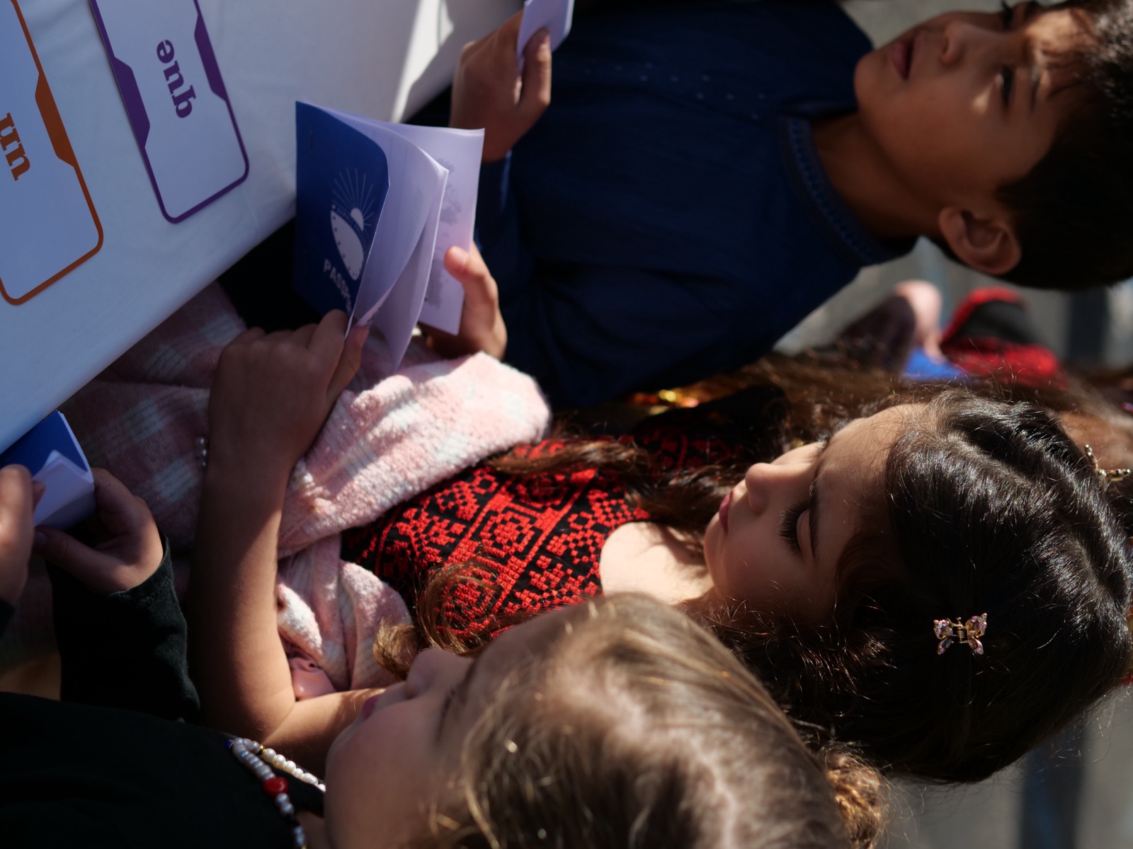 Children working together at the craft table