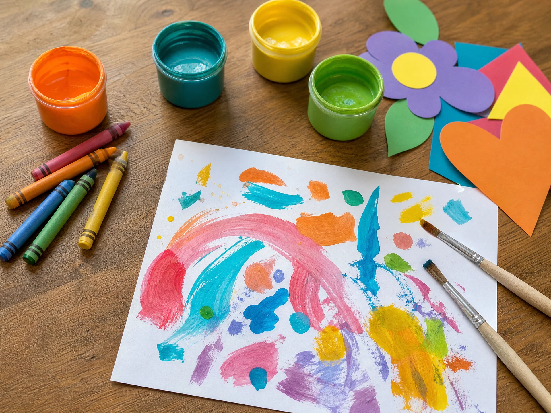 Art supplies ready for creative time