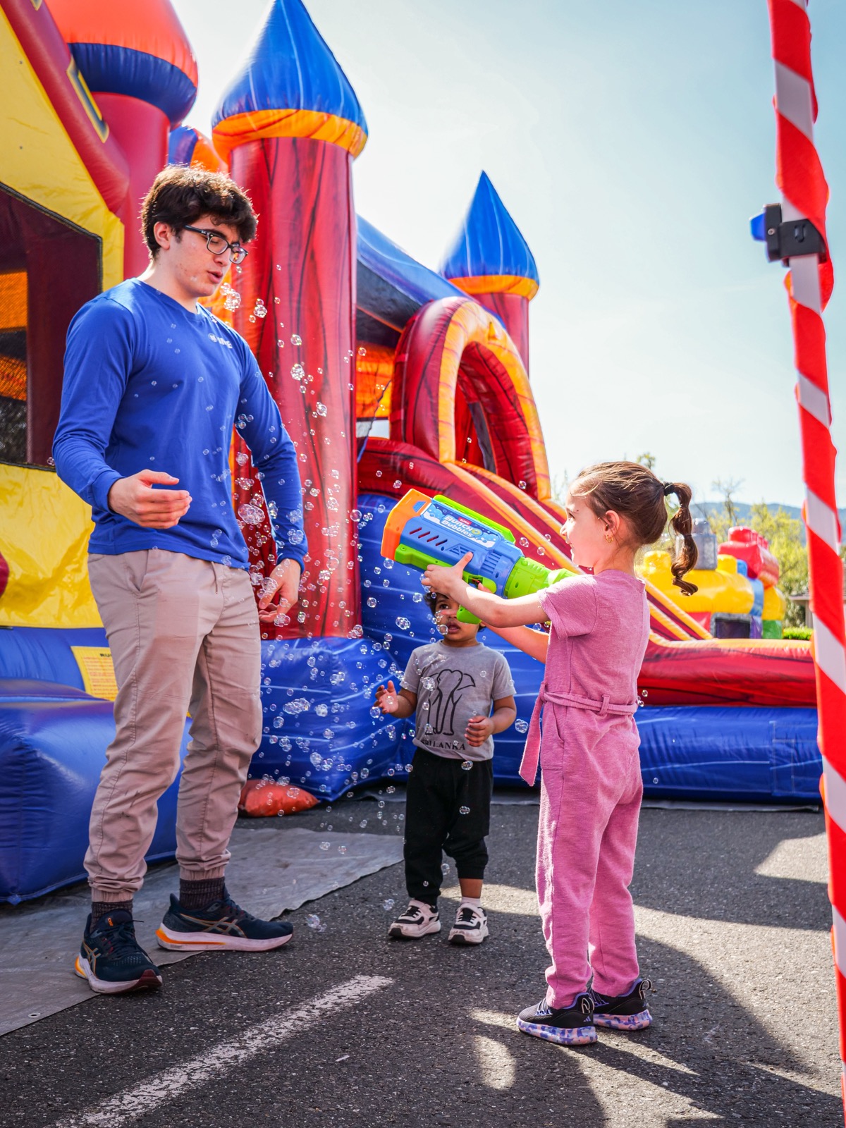 Bamrec mentors with children at an event