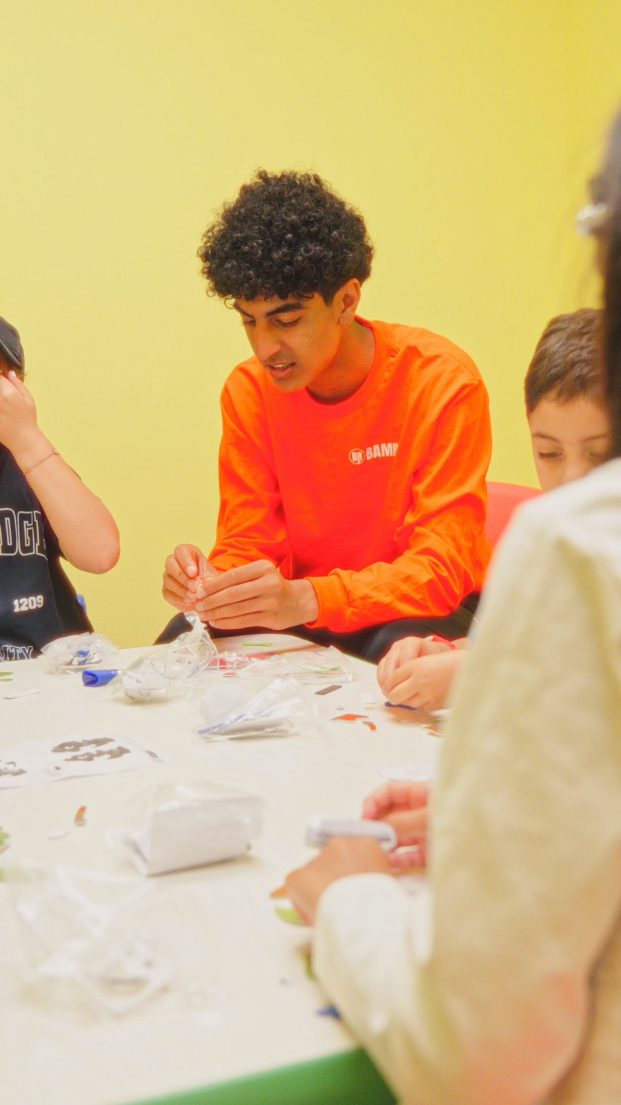 Bamrec mentors with children at an event